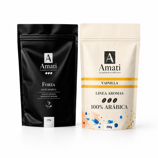 Pack Contraste Amati: Café Forza + Vainilla 500 g