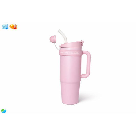 🌟 LiquidLife Companion Mug 980ml – Isotérmico Doble Capa para Frío y Caliente 12h 💧🔥❄️